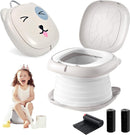 Axooms Portable Foldable Travel Potty for Toddlers, Toilet Training for Boys and Girls, Indoor and Outdoor, Pink