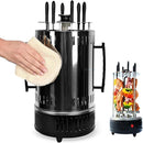 Professional Vertical Rotisserie Grill – Indoor Smokeless Electric BBQ Grill with 360° Auto-Rotating Skewer & Timer | Stainless Steel Countertop Kebab Maker for Home Use | 6 Skewers
