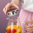 Axooms Clear Glass Pitcher 1.5L (1.4L Capacity) with Removable Lid – Hot & Cold Beverages, Easy to Clean, Borosilicate Heat-Resistant for Tea, Coffee, Milk, Juice & More