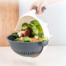 Axooms 9-in-1 Multifunctional Vegetable Slicer with Draining Basket, Portable Chopper, Grater and Magic Rotating Kitchen Vegetable Cutter