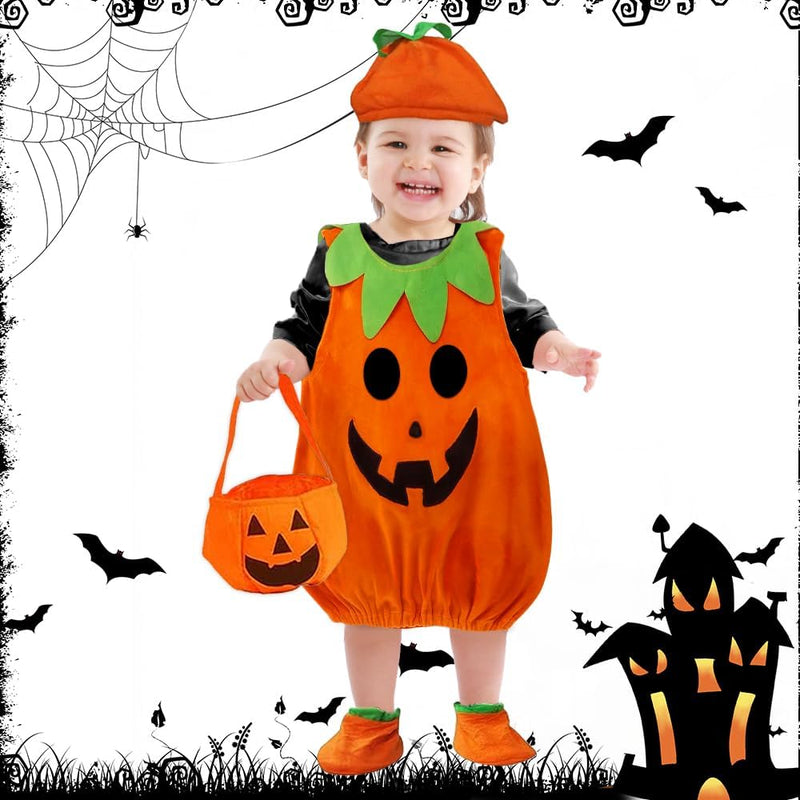 Kids Pumpkin Costume with Pumpkin Hat