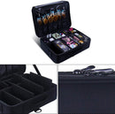 Axooms Professional 3-Tier Waterproof Makeup Case for Travel, Black, 43.5 × 17 × 31 cm, Oxford Fabric, BK14-TMM1