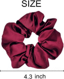 Axooms 6-Piece Satin Silk Scrunchie Set, Soft Ponytail Holders for Women and Girls, 4.3-Inch Pink Hair Ties