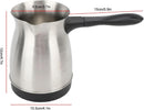 Axooms 600W Electric Turkish Coffee Maker with 600ml Stainless Steel Pot – Multifunctional for Espresso, Tea & Milk, Anti-Burn Comfortable Handle