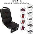 Axooms Car Seat Protector, Non-Slip and No-Trace Backing, Thick Waterproof Cover for SUVs, Sedans and Trucks, Leather Seat Protector (Black with Red Stitching)