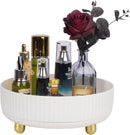Axooms 360° Rotating Perfume and Makeup Organizer Tray, Large, Ivory White