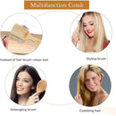 Axooms 100% Natural Bamboo Anti-Static Hair Massage Brush, Detangling Comb to Reduce Hair Breakage and Frizz