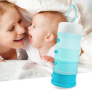2-Pack Travel Baby Formula Dispenser, 4-Layer Spill-Proof, Stackable, BPA-Free Container - Blue