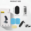 Axooms Foldable Magnetic Car Phone Holder, New Metal Alloy, Adjustable 360° Dashboard Mount, Black