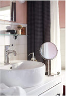 Axooms TRENSUM Round Double-Sided Magnifying Makeup Mirror, 6-3/4 Inches, Stainless Steel