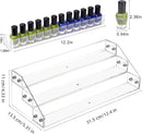 Axooms 3-Tier Acrylic Display Stand, Nail Polish and Essential Oil Organizer for 36–56 Bottles, Clear