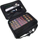 Axooms Professional 3-Tier Waterproof Makeup Case for Travel, Black, 43.5 × 17 × 31 cm, Oxford Fabric, BK14-TMM1