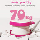 Axooms Foldable Toddler Travel Potty, Portable Car Potty with Disposable Liners, Compact Toilet Seat for Travel, Camping, and Outdoor Use, Pink