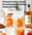 Axooms Clear Glass Drinking Cups with Wooden Lids and Reusable Glass Straws, 17 oz, 4- or 6-Piece Set
