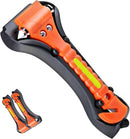 Axooms Car Window Breaker Tool, 2-Pack, Seat Belt Cutter and Glass-Breaking Safety Hammer, Orange