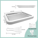Rolled Ice Cream Maker | Instant Ice Cream Machine, White | 2 Spatulas, Frozen Yogurt Pan, DIY, Fun Family Activity for Parents & Kids, Quick Gelato Tray