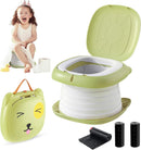 Axooms Portable Foldable Travel Potty for Toddlers, Toilet Training for Boys and Girls, Indoor and Outdoor, Pink