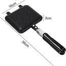 Stovetop Sandwich Toaster & Double-Sided Grill Pan (16×14 cm) – Non-Stick Coating, Heat-Resistant Handles, Ideal for Outdoor, Camping, BBQ & Breakfast
