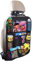 Axooms Waterproof Car Back-Seat Organizer for Kids, Touchscreen iPad and Tablet Holder with 9 Pockets
