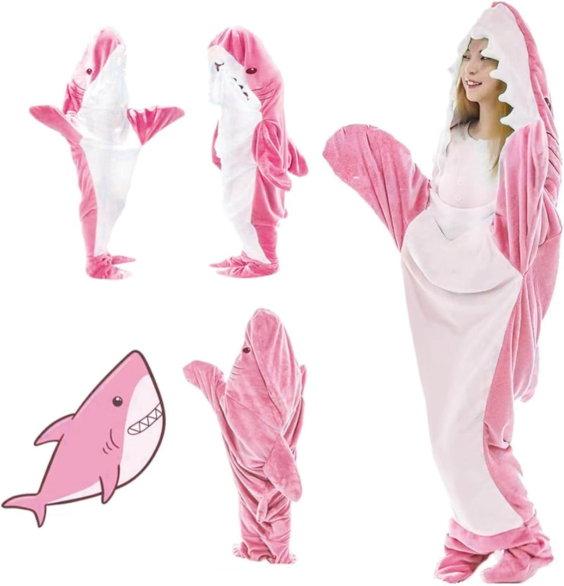 Wearable Shark Blanket Hoodie Onesie Adults/Kids