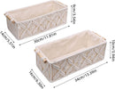 Axooms Storage Baskets, Handwoven Cotton Rope Boho Organizer Bins with Wooden Handles, Set of 2
