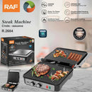Axooms 2000W Electric Grill & Steak Maker – Non-Stick Plates, 180° Open Flat, Adjustable Temperature (80–200°C), Stainless Steel Sandwich Press & Indoor BBQ with Removable Drip Tray