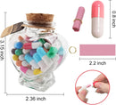 Axooms Capsule Letters in a Bottle - 50 Pieces Love Gift for Wife, Girlfriend, Boyfriend, Husband, Cute Things Gift for Birthday, Christmas, Anniversary, Valentine's Day, Long Distance Gift