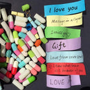 Axooms Capsule Letters in a Bottle - 50 Pieces Love Gift for Wife, Girlfriend, Boyfriend, Husband, Cute Things Gift for Birthday, Christmas, Anniversary, Valentine's Day, Long Distance Gift