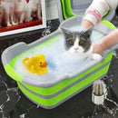 Axooms Foldable Multi-Purpose Pet and Baby Bath Tub, Portable Plastic Laundry Basket and Storage Basin, Lightweight Space-Saving Design, 60 × 40 × 27.5 cm