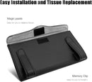 Axooms Black PU Leather Car Tissue Holder, Sun Visor, Rear Seat, and Door Mount