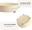 Axooms 360° Rotating Perfume and Makeup Organizer Tray, Large, Ivory White