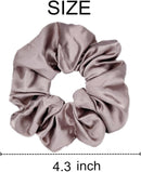 Axooms 6-Piece Satin Silk Scrunchie Set, Soft Ponytail Holders for Women and Girls, 4.3-Inch Pink Hair Ties
