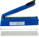 16-Inch (400mm) Heavy Duty Impulse Heat Sealer PFS-400 | Manual Bag Sealing Machine for Plastic, Poly, Mylar & Shrink Wrap | Food Packaging & Laminated Film Sealer | Spare Parts Kit Included | Blue
