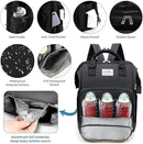 Axooms 3-in-1 Baby Diaper Backpack with Portable Crib and Changing Pad, Waterproof Travel Diaper Bag for Newborns with Large Capacity, Stroller Straps and Insulated Pockets for Moms and Dads