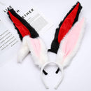 Axooms Faux Fur Bunny Ear Headband for Women's Costume Parties, White