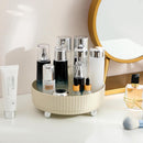 Axooms 360° Rotating Perfume and Makeup Organizer Tray, Large, Ivory White