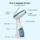 Conair Handheld Garment Steamer for Clothes, Turbo ExtremeSteam 1875W Fabric Steamer, Portable Handheld Design, Strong Penetrating Steam, Amazon Exclusive, Purple