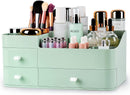 Axooms Large Countertop Makeup Organizer with Drawers for Cosmetics, Skincare, Brushes, Jewelry, and Perfume, White
