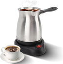 Axooms 600W Electric Turkish Coffee Maker with 600ml Stainless Steel Pot – Multifunctional for Espresso, Tea & Milk, Anti-Burn Comfortable Handle