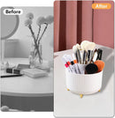 Axooms 360° Rotating Pen and Pencil Holder with 5 Compartments for Office, School and Home, White
