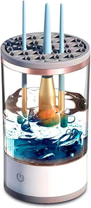 Axooms Multi Bright Automatic Makeup Brush Cleaner - Portable Tool for Foundation, Contour, Eyeshadow & Blush Brushes