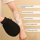 Axooms Exfoliating Glove Dead Skin Remover - Body Scrubber Exfoliator, Deep Exfoliating Mitt for Body, Double Layer Exfoliating Gloves for Dead Skin, Tan Removal for Face and Body (Black)