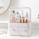 Axooms Clear Acrylic 3-Drawer Storage Box for Vanity, Makeup, Cosmetics and Jewelry, 1 Piece, White