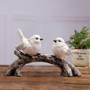 Axooms Small Animal Figurines - Black Bird Statues for Home Decor, Modern Ceramic Desktop & Bookshelf Decor for Bedroom, Living Room, Cabinet & Coffee Table (Black, 2 Pieces)