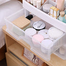 Axooms Makeup Organizer with 3 Drawers for Cosmetics, Brushes, Lotion, Lipstick, Nail Products and Jewelry, White