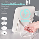 Axooms Portable LED Vanity Mirror with 3 Light Colors, Dimmable Touch Control & USB Rechargeability