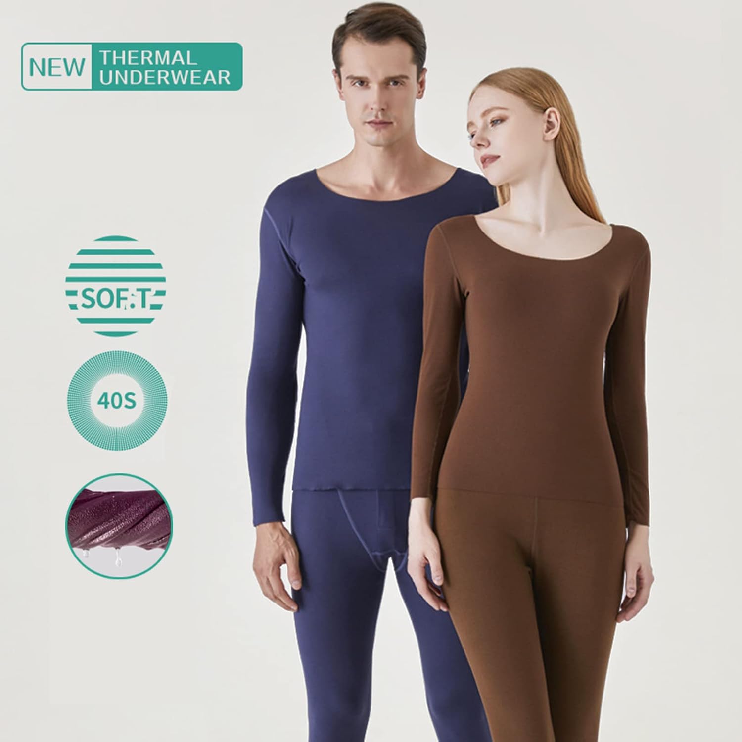 Thermal Underwear Set for Men Women