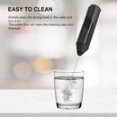 Coconut Electric Handheld Milk Frother with Stainless Steel Stand - Battery Operated Foam Maker & Mini Drink Mixer for Coffee, Frappe, Latte, Matcha & Hot Chocolate