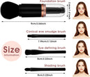 Axooms 4-in-1 Retractable Makeup Brush Set, Portable Travel Powder, Highlighter, Eyeshadow, and Lip Brushes, Pink