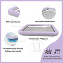 Rolled Ice Cream Maker | Instant Ice Cream Machine, White | 2 Spatulas, Frozen Yogurt Pan, DIY, Fun Family Activity for Parents & Kids, Quick Gelato Tray